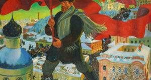 Il Bolscevico, dipinto di Boris Kustodiev (1920, Galleria Tret'jakov)
