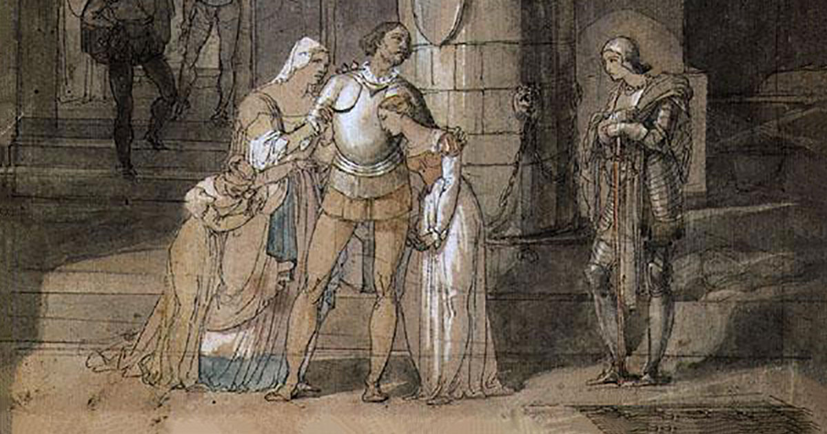 Studio di Francesco Hayez per il dipinto Il Conte di Carmagnola (1820)