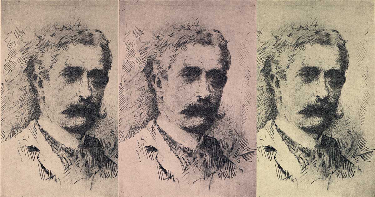 Giovanni Verga (1840-1922) – Ritratto penna acquarello di Antonino Gandolfo, collezione Francesco Paolo Frontini